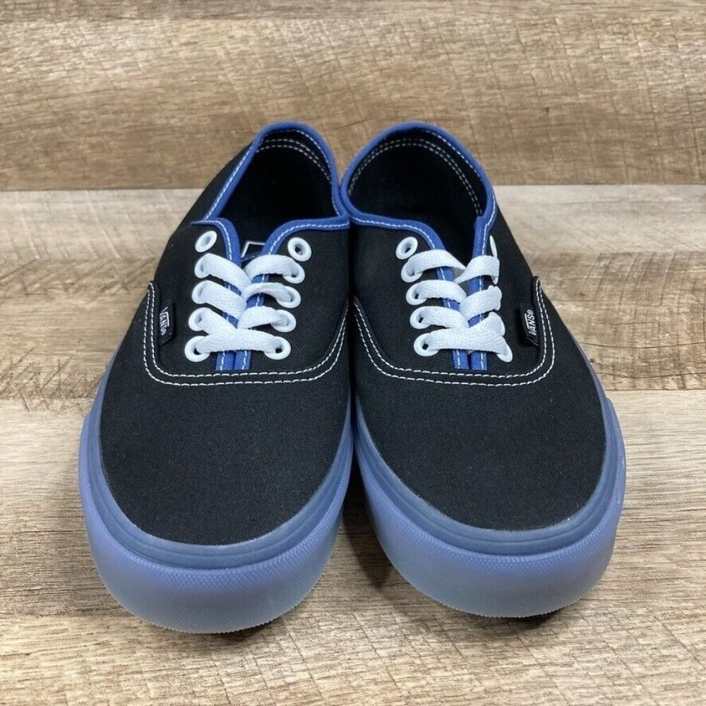 VANS Authentic Translucent Sidewall Black/Blue Sh… - image 3